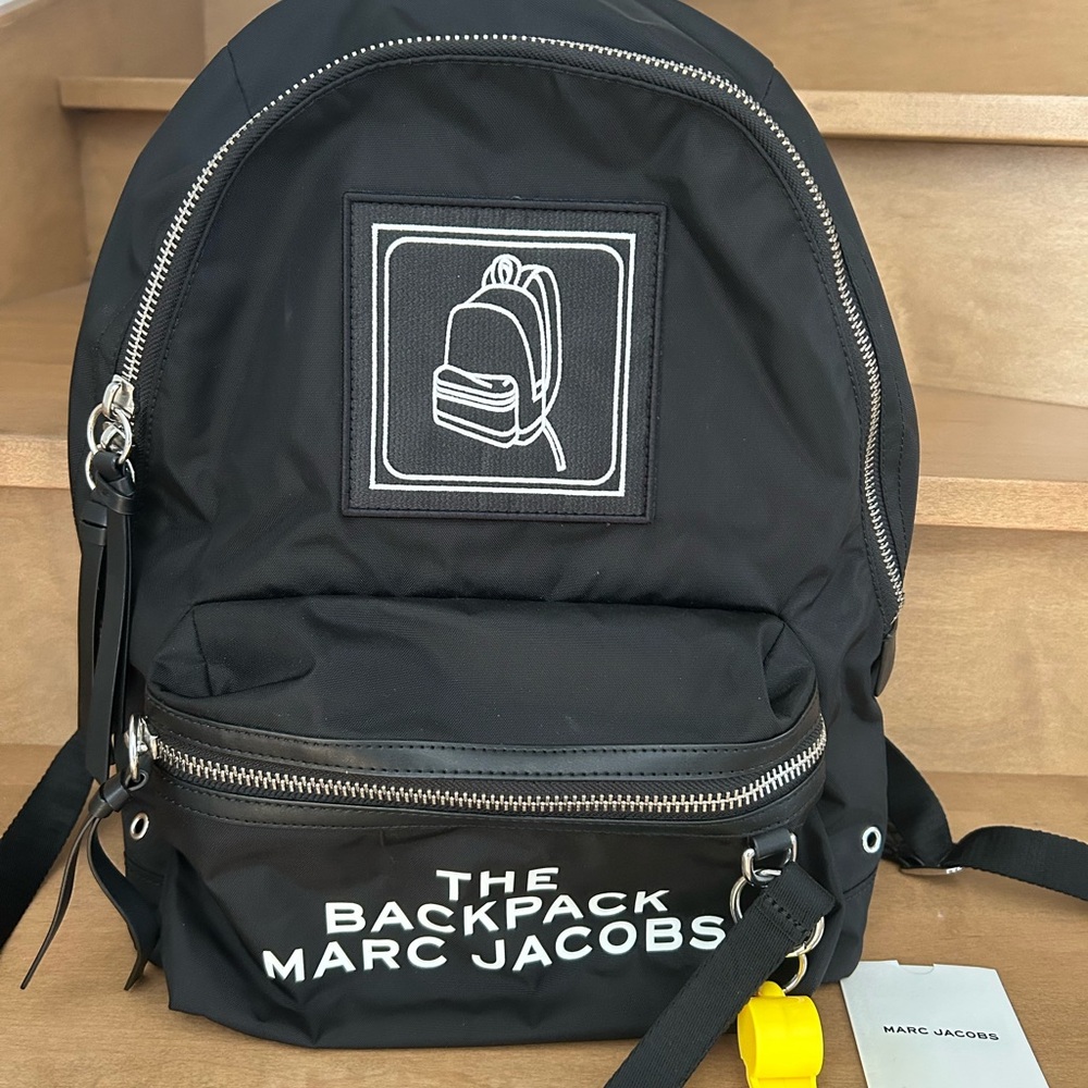 Marc Jacobs Black Logo Backpack